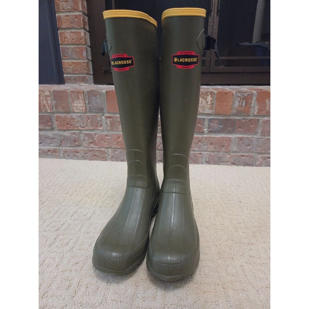 LaCrosse Burly Classic Rubber Boot Olive Green Mens Size 8 Hunting Scent Free